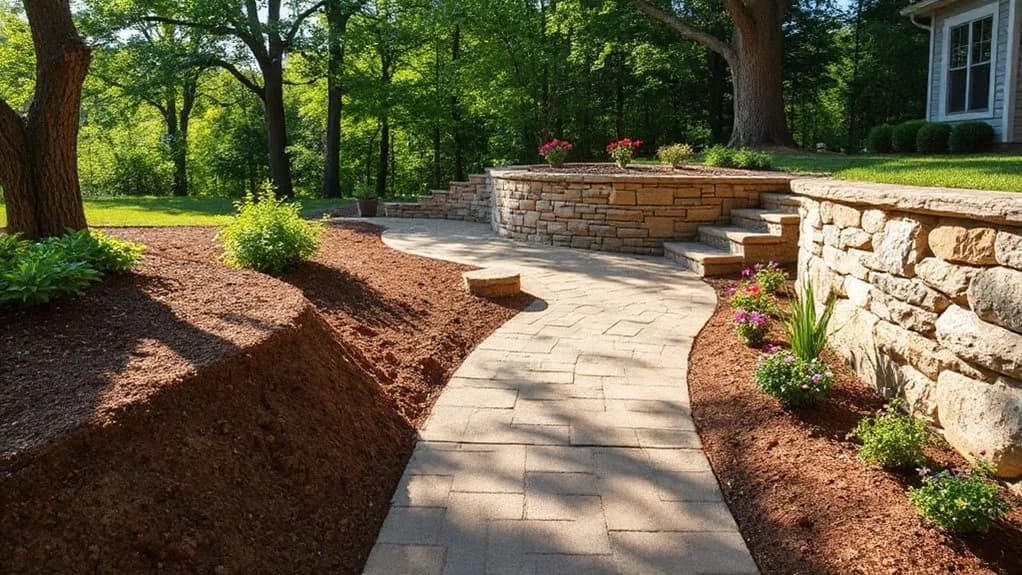 Professional yard grading, excavation, hardscaping and landscaping services transforming outdoor spaces in Southeastern Pennsylvania